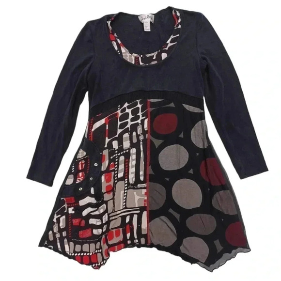 Joseph Ribkoff Long Sleeve Scoop  Neck Dress Tunic Size 10 - Picture 5 of 10